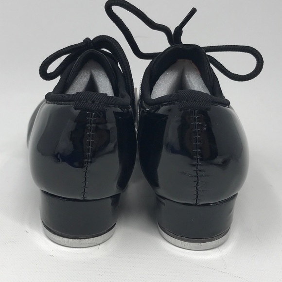 WUIWUIYU Lace Up Tap Dancing Shoes, Unisex Kid's Size 12(B)28  - Black - Picture 5 of 10